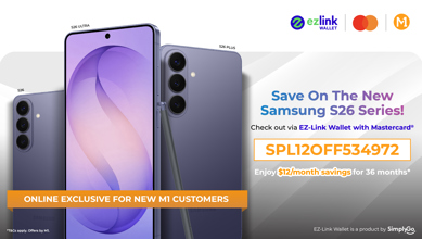 <p>Enjoy <strong>$12/month savings for 36 months</strong> on the Samsung S26 Series when checking out using EZ-Link Wallet with Mastercard. Apply code&nbsp;<strong>SPL12OFF534972 </strong>to unlock this deal.</p>