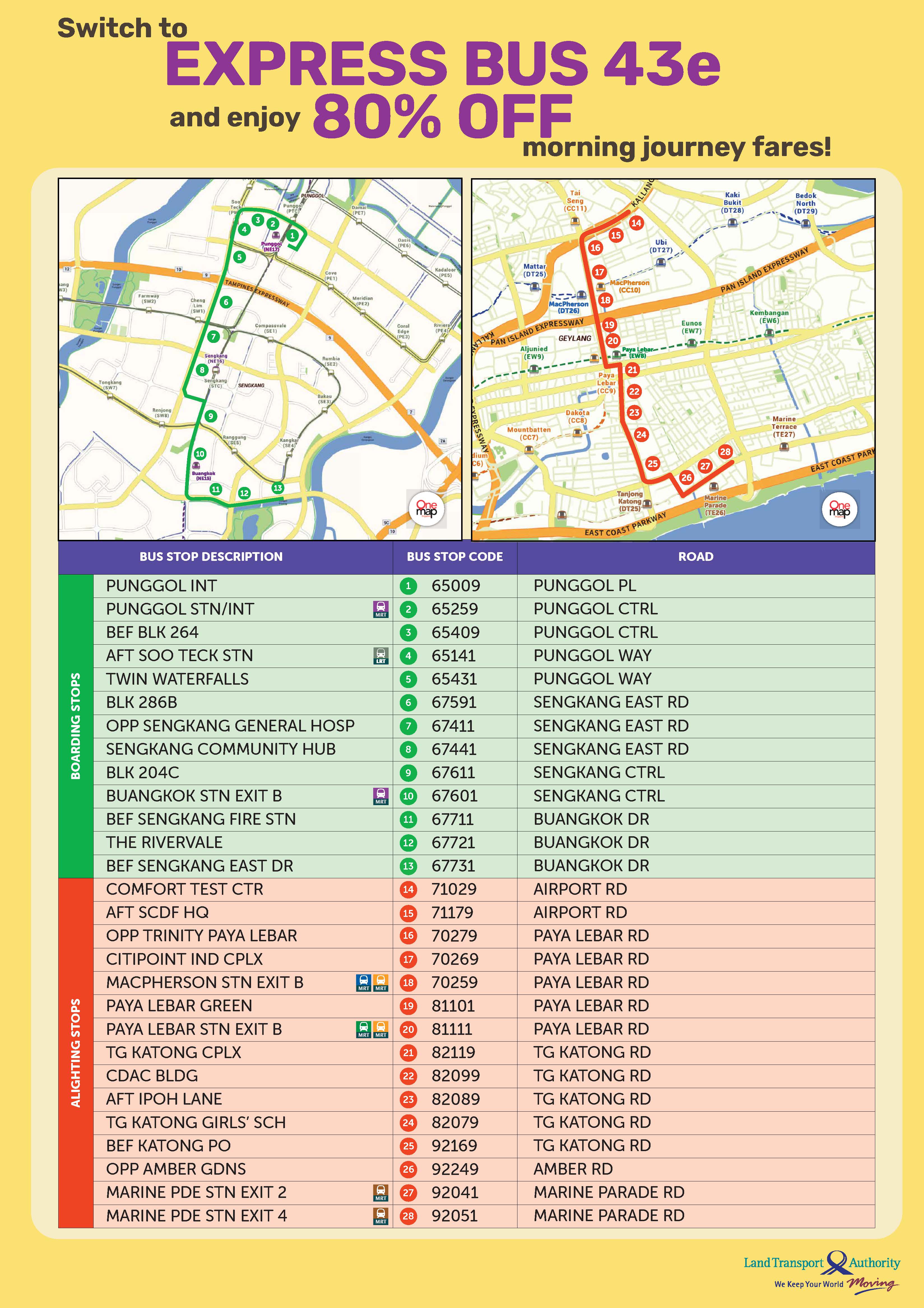 Bus Service 43E-Mar 26