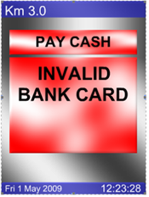 Invalid Bank Card